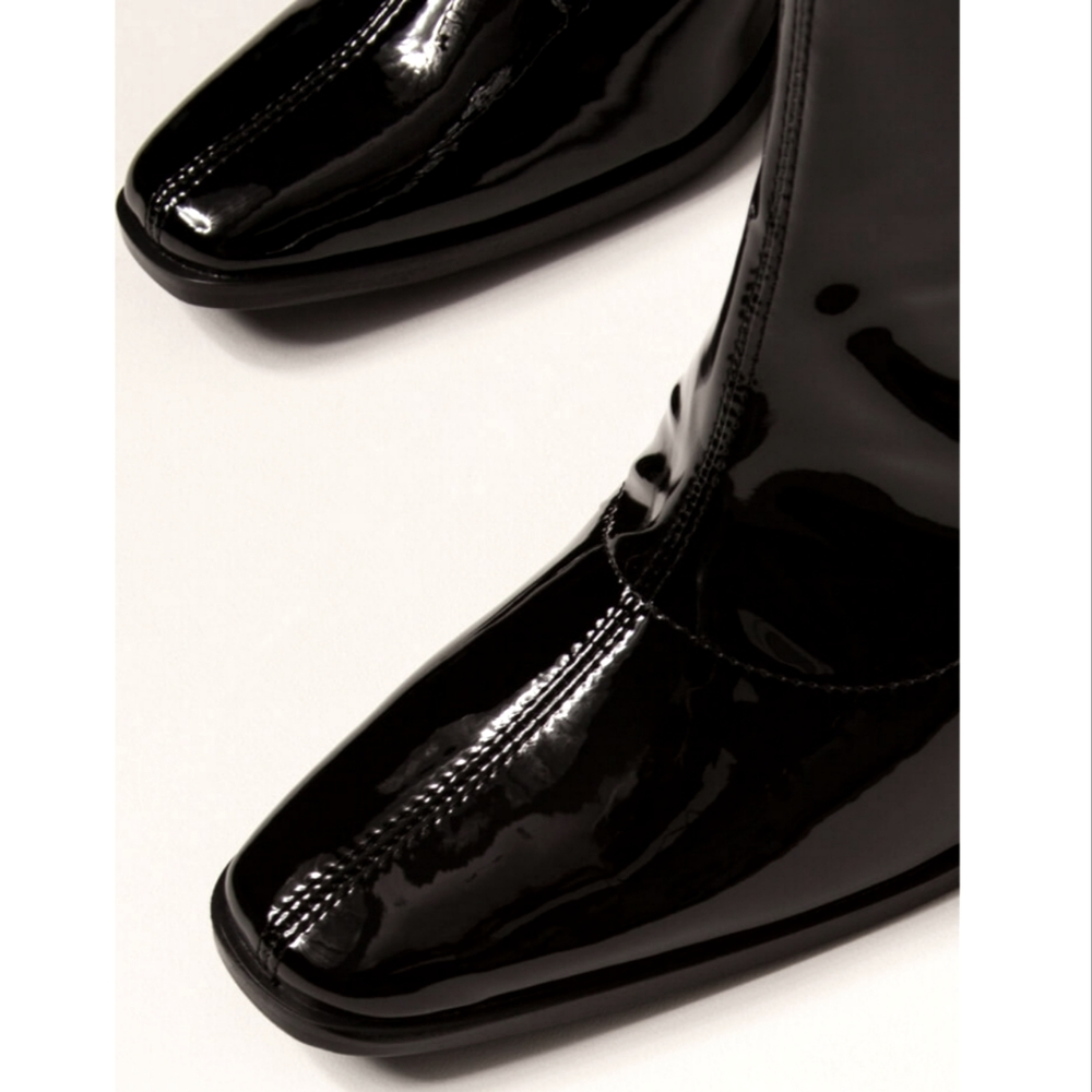 𝙇𝙖𝙨𝙩 𝙎𝙞𝙯 9🖤Downtown Muse Patent Boot - BLACK PATENT - Picture 4 of 12